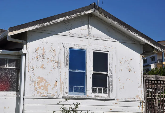 External fibro wall sheeting