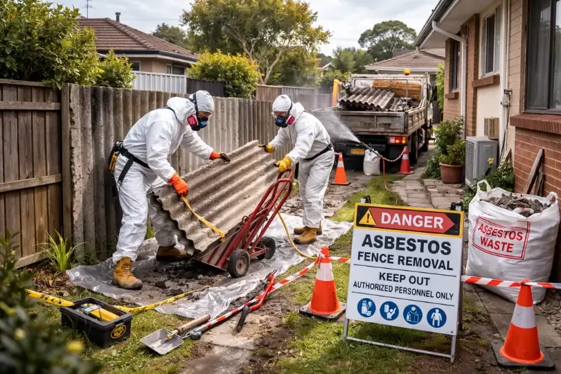 Protective clothing during fence removal