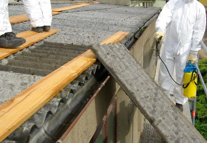 Roof work with protective equipment